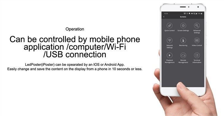 Pixel Pitch 1.9mm Indoor LED Poster Displays High Refresh Rate Support LAN/WAN Multi-screen Synchronization